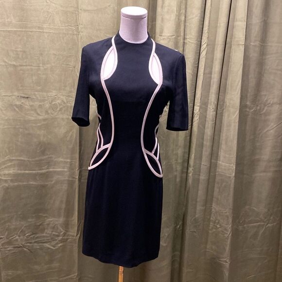 Temperley London Black and White cut out Mini Dress, US6 - Picture 1 of 9